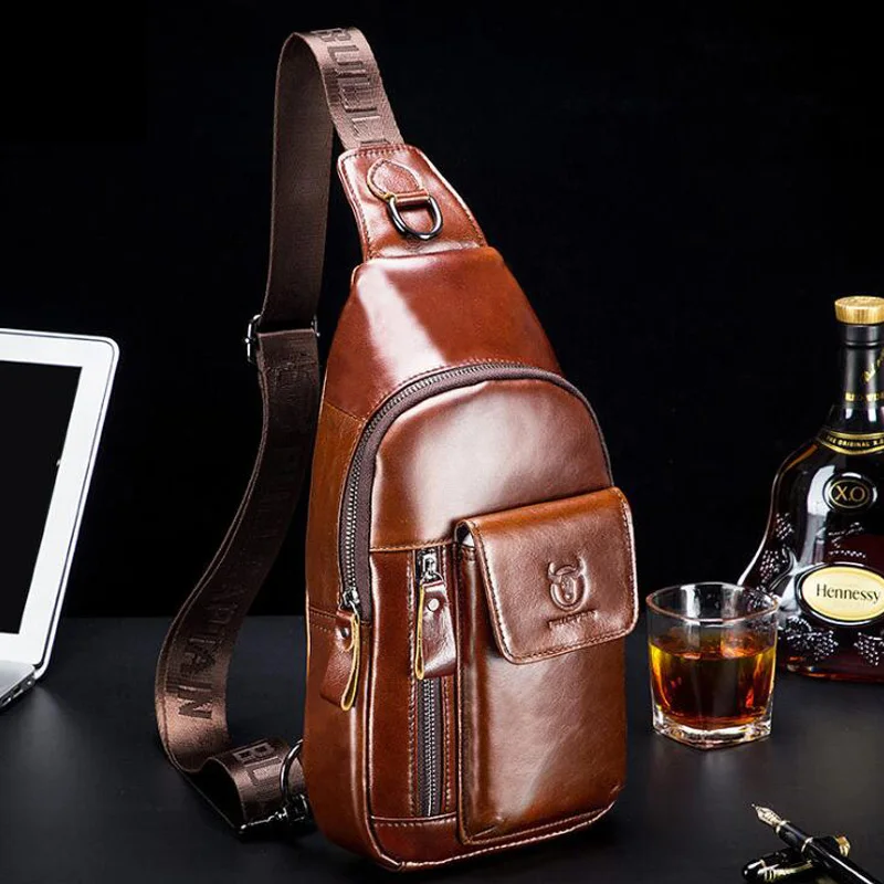 Luxury Bags Sling - Merk Premium 100% lederen borsttas voor