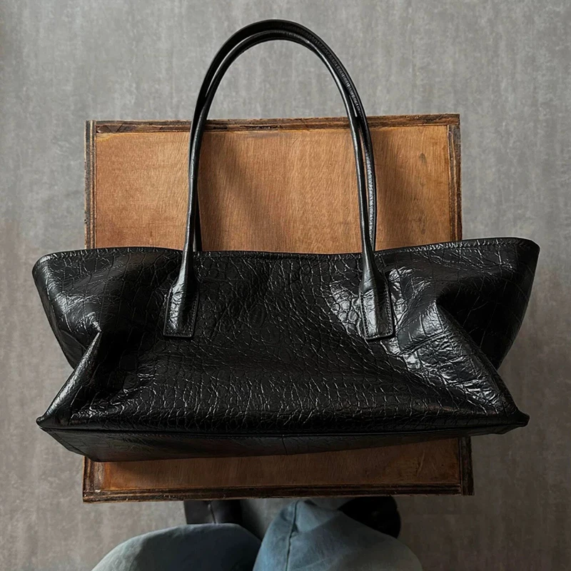 Luxury Bags Tote - Retro handtas met krokodillenprint, modieuze en