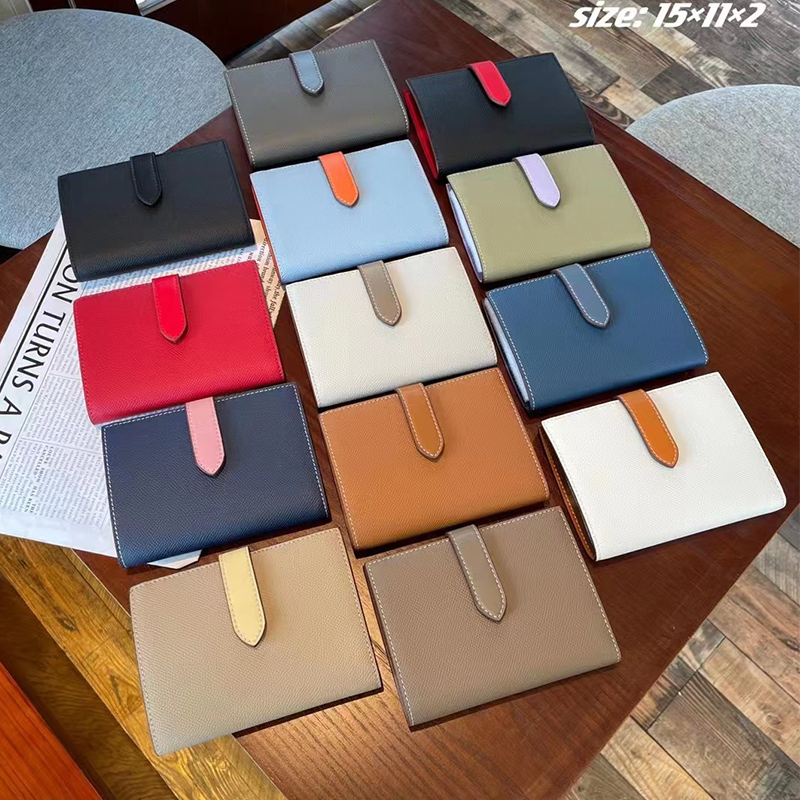 Luxury Quilted Bags - Mode Vrouwen Echt Lederen Korte Portemonnee