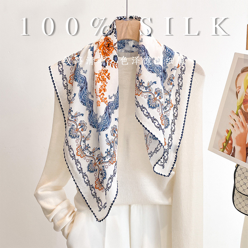 Luxury Bags In China - Luxe 100% moerbeizijden vierkante sjaal 70cm