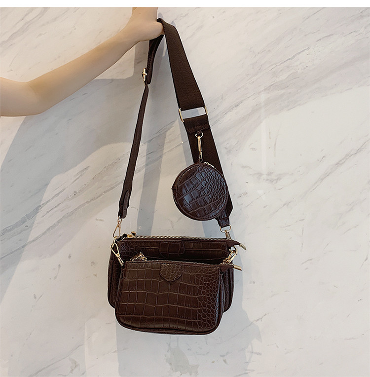 Luxury Bags Sling - Alligatorprint Dames Schoudertas Luxe Designer Brede