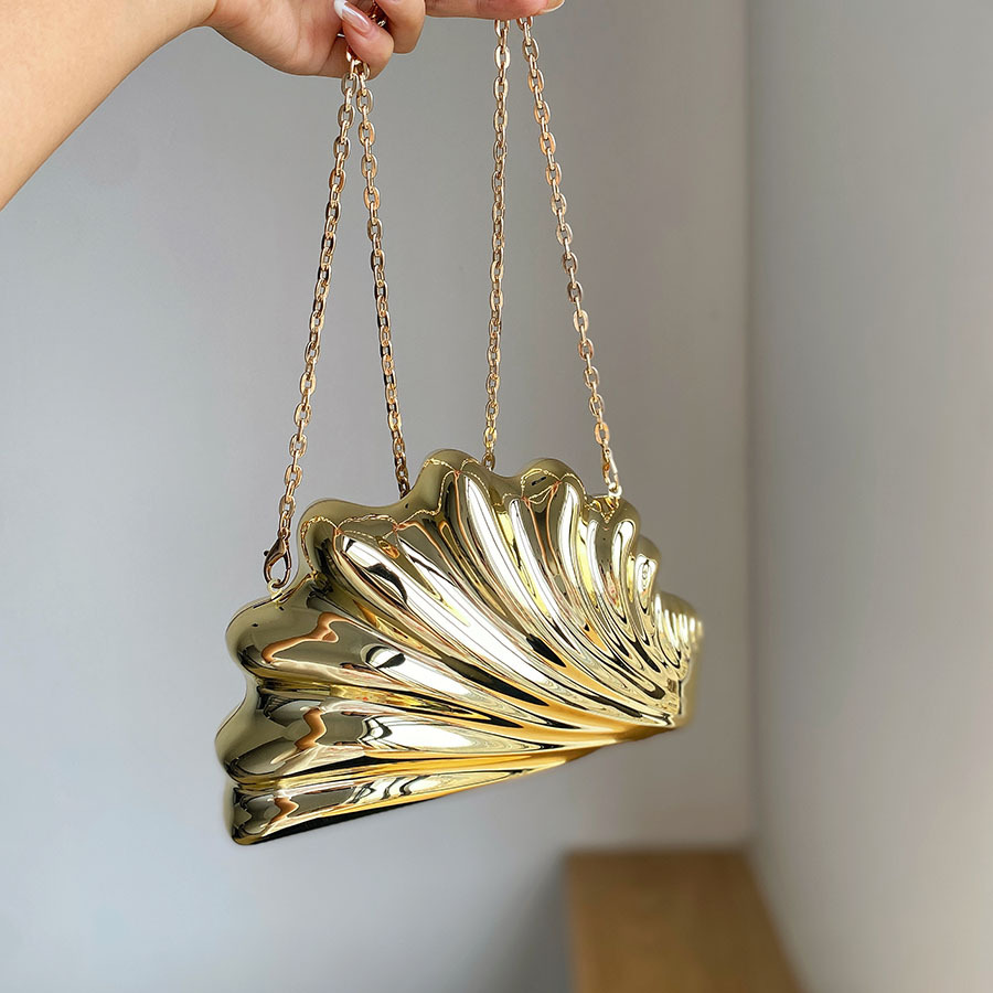 Mini Bag Evening Clutch - Goud Zilver Avondtasje Portemonnee Onregelmatig Ontwerp