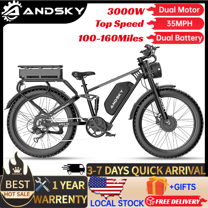 Luxury Bags In Sale - ANDSKY Apex50 AWD Elektrische Fiets 3000W