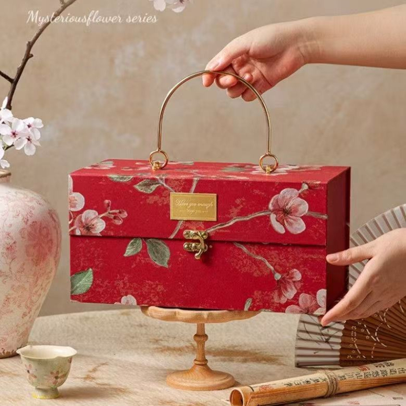 Luxury Bags From China - Dikker veelkleurige metalen draagbare geschenkdoos Bruiloft