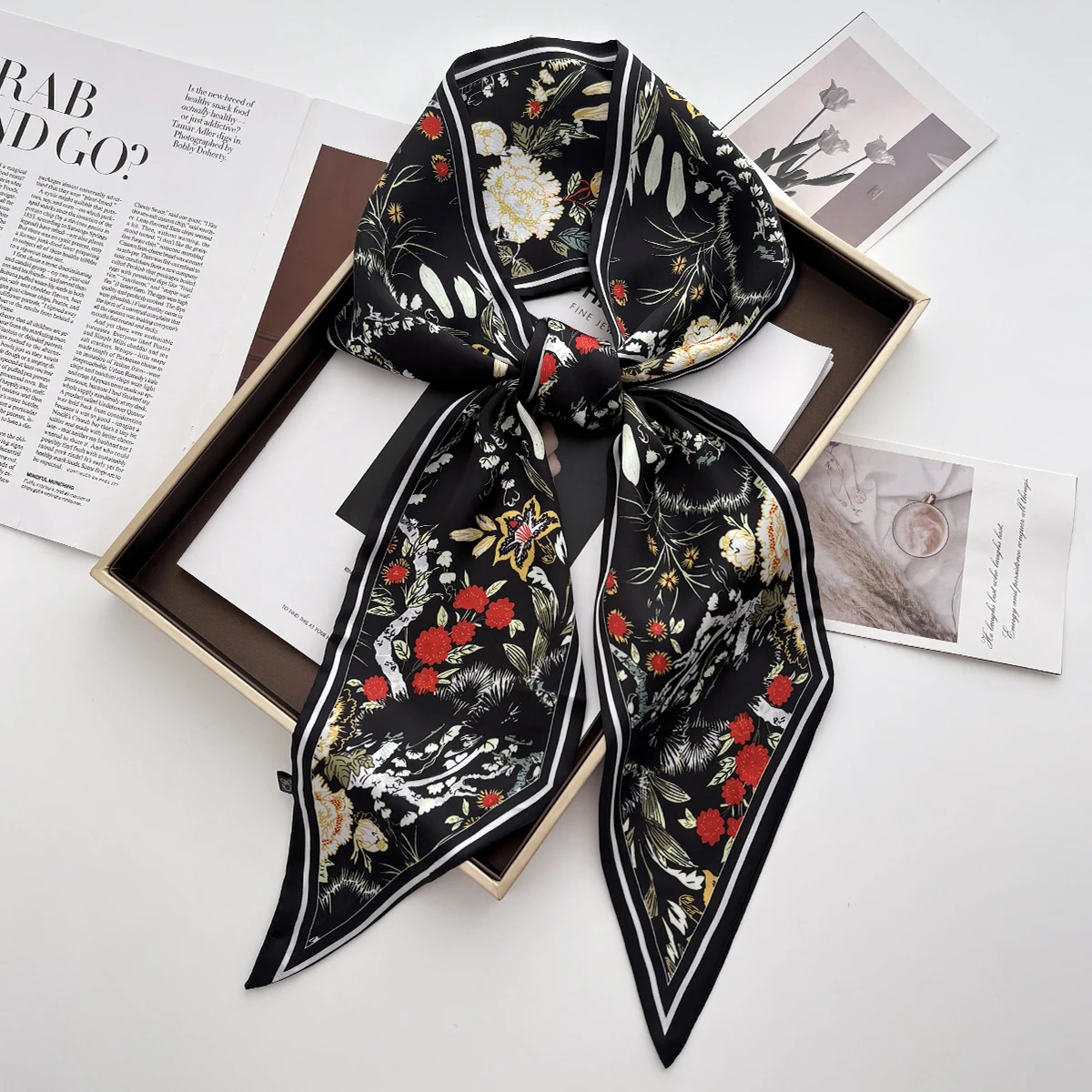 Luxe Print Sjaal Skinny Lint H - Luxury Bags In China recensie en prijs