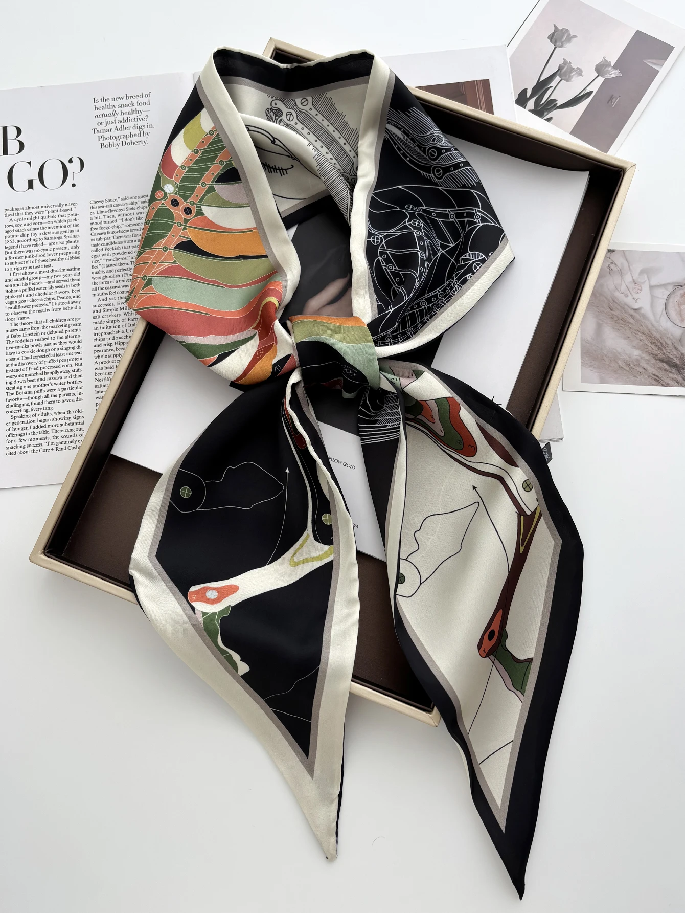 Luxe Print Sjaal Skinny Lint H - Luxury Bags In China recensie en prijs