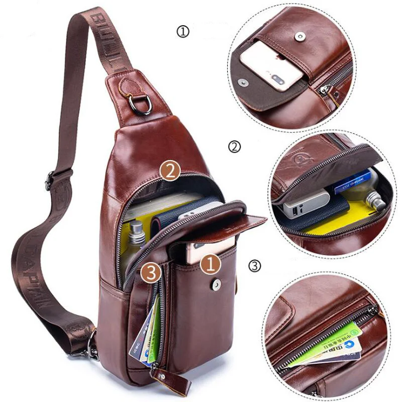 Merk Premium 100% lederen bors - Luxury Bags Sling recensie en prijs