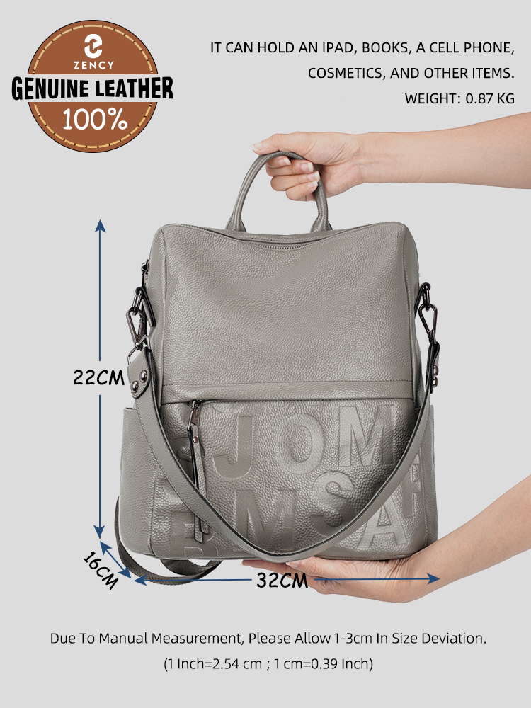 Zency Premium Echt Lederen Rug - Shoulder Bag Slouchy recensie en prijs