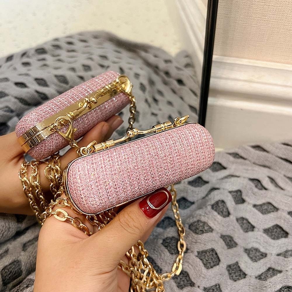 Lippenstifttas met strassketti - Mini Bag Evening Clutch recensie en prijs
