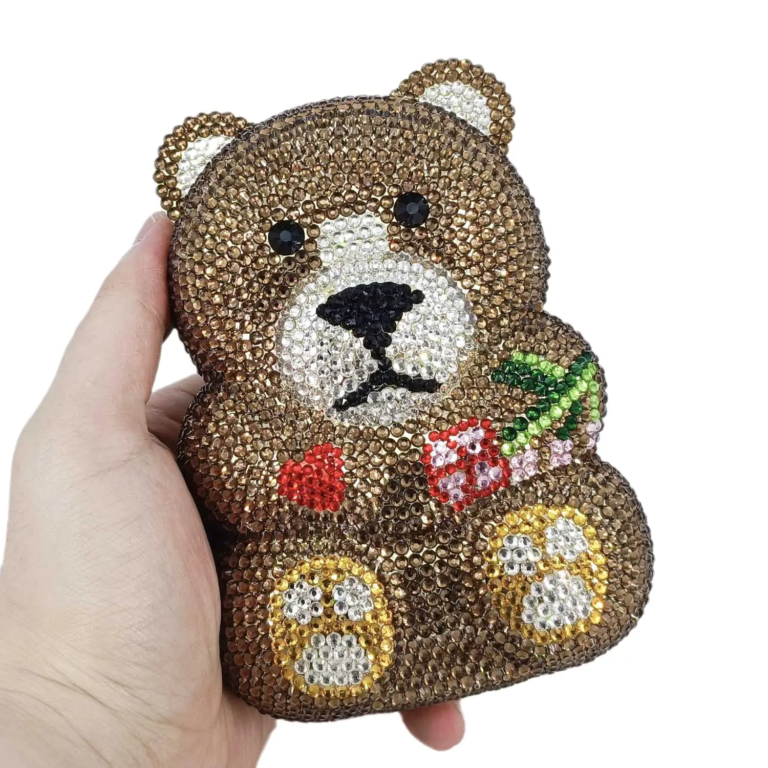 Boutique De Fgg Brown Crystal  - Mini Bag Evening Clutch recensie en prijs