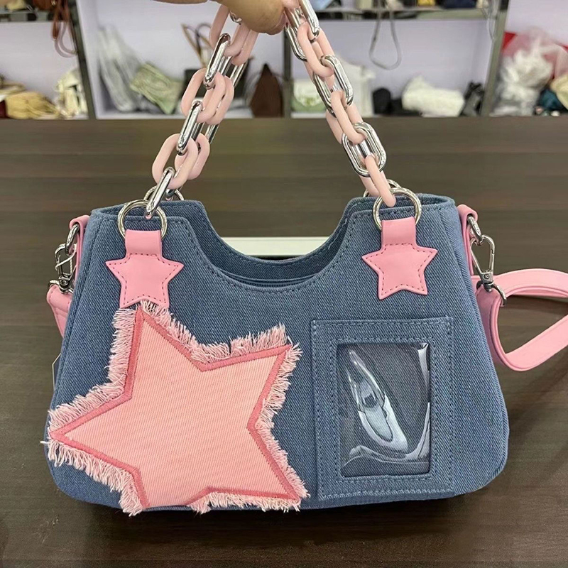 Denim dames shopper tassen gro - Luxury Bags Tote recensie en prijs