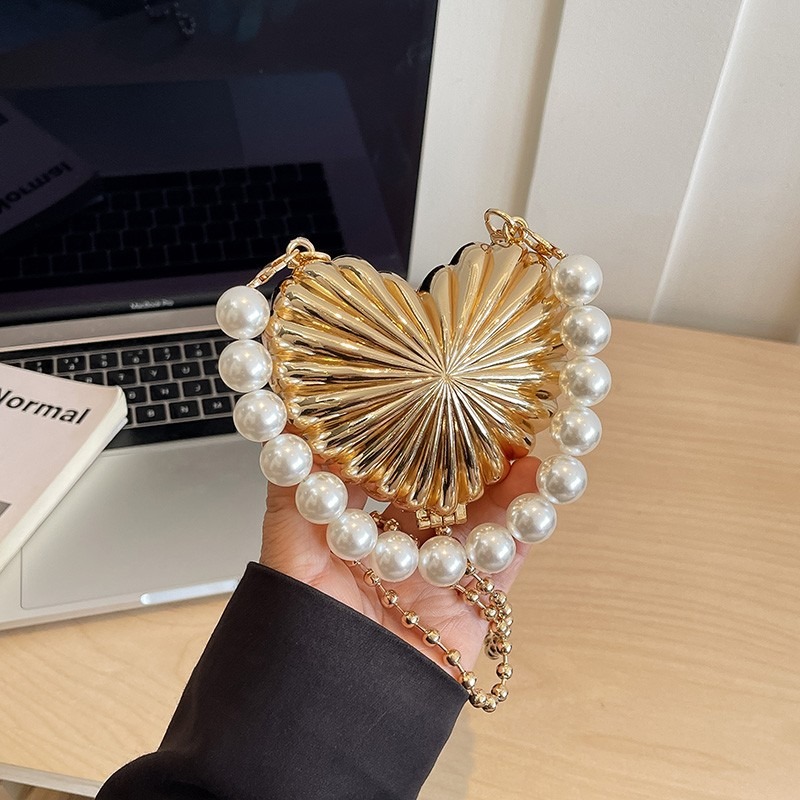 Glinsterende hartvormige clutc - Mini Bag Evening Clutch recensie en prijs