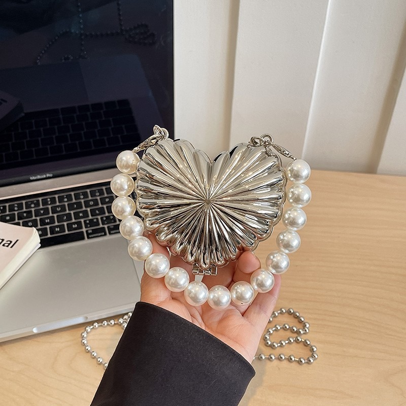 Glinsterende hartvormige clutc - Mini Bag Evening Clutch recensie en prijs